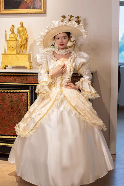 Sweet Lolita Dress - Champagne Medieval Court, Champagne, Victorian Style - additional product view 2