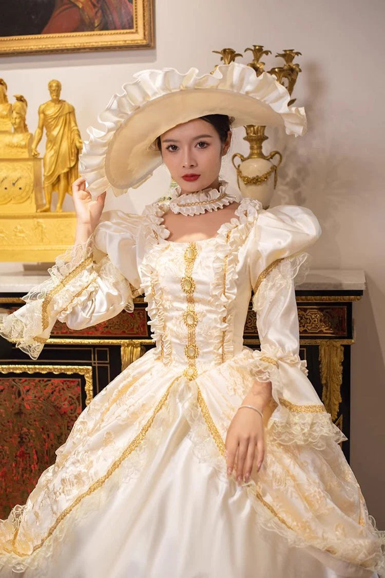 Sweet Lolita Dress - Champagne Medieval Court, Champagne, Victorian Style - additional product view 4