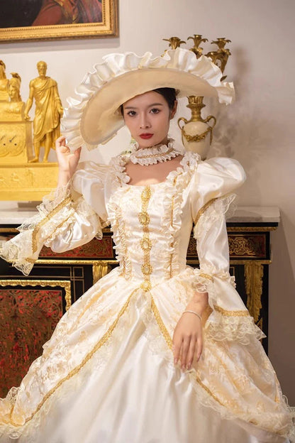 Sweet Lolita Dress - Champagne Medieval Court, Champagne, Victorian Style - additional product view 4