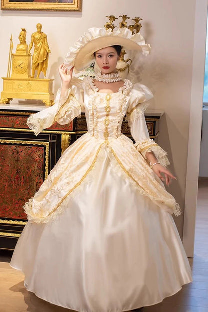 Sweet Lolita Dress - Champagne Medieval Court, Champagne, Victorian Style - additional product view 5