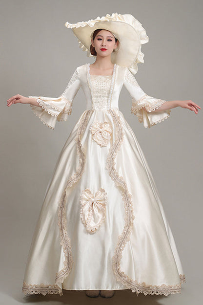 Sweet Lolita Dress - Champagne Multi-layer Half, Champagne, High Waist, Victorian Style - additional product view 2