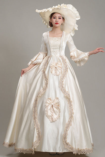 Sweet Lolita Dress - Champagne Multi-layer Half, Champagne, High Waist, Victorian Style - additional product view 3