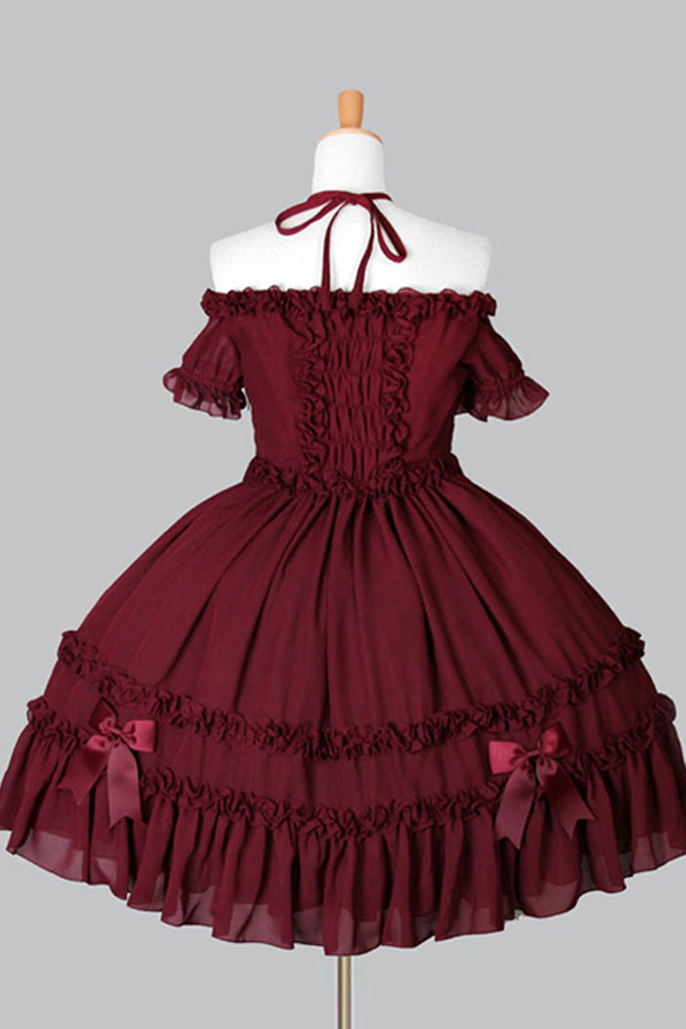 Sweet Lolita Dress - Chiffon Binding Strap, 2 Colors, Classic Style - additional product view 3