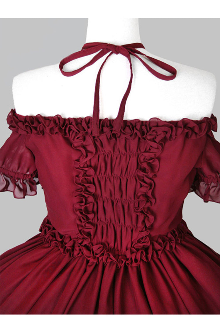 Sweet Lolita Dress - Chiffon Binding Strap, 2 Colors, Classic Style - additional product view 5
