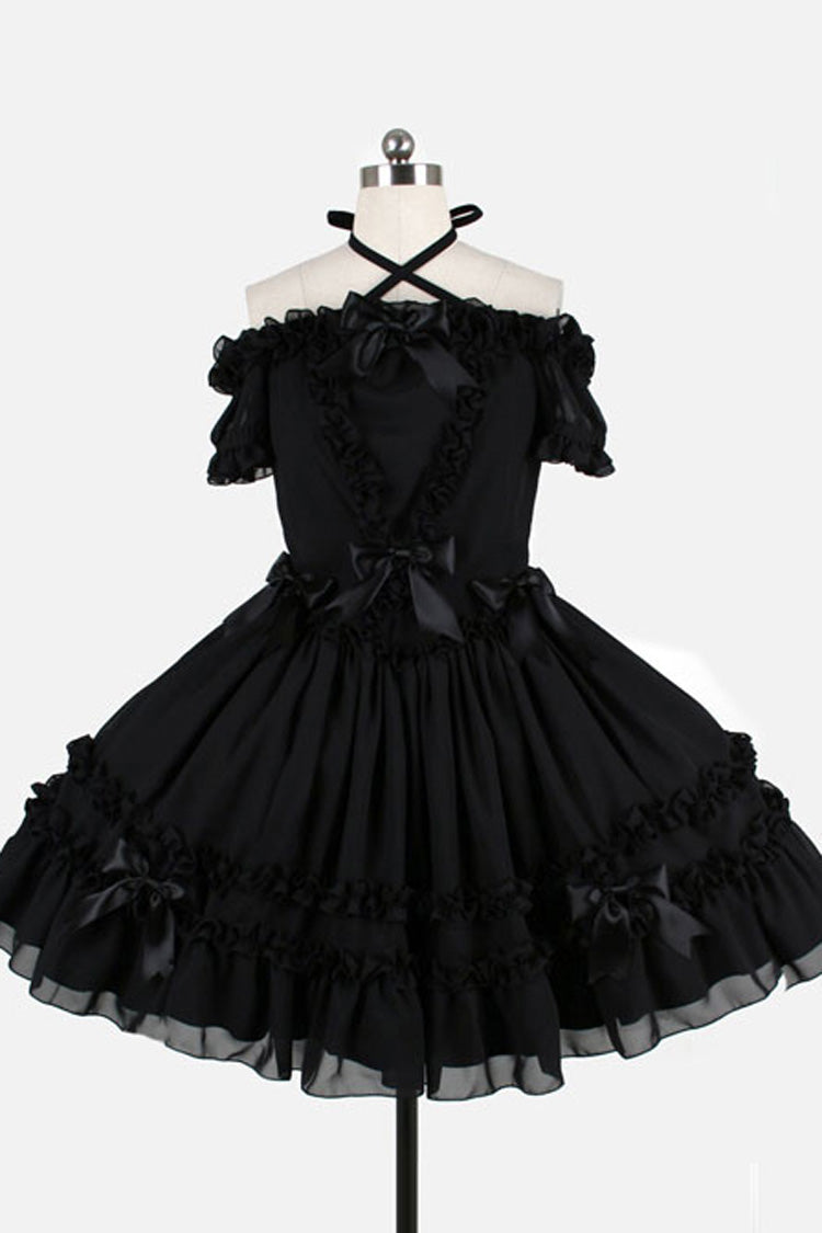 Sweet Lolita Dress - Chiffon Binding Strap, 2 Colors, Classic Style - main product image