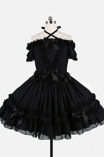 Sweet Lolita Dress - Chiffon Binding Strap, 2 Colors, Classic Style - main product image