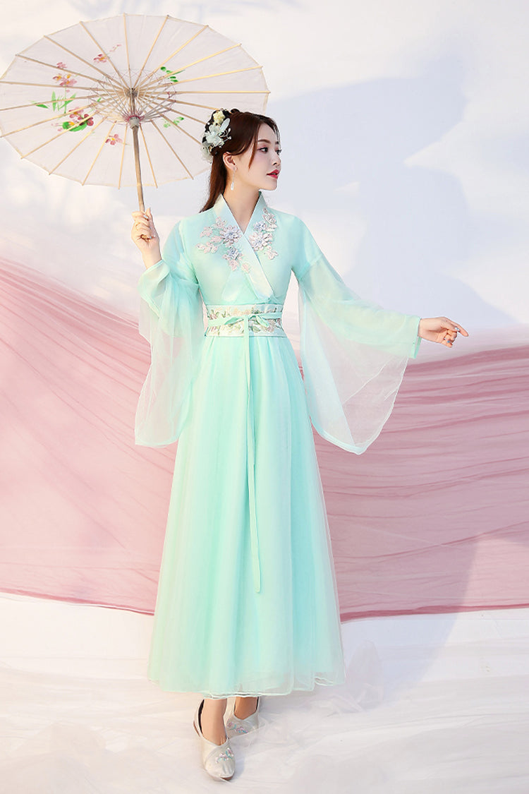 Sweet Lolita Dress - Chinese Ancient Style Fairy, 6 Colors, Chinese-Inspired Style - XS Green / S Green / M Green option