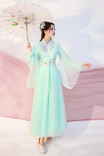 Sweet Lolita Dress - Chinese Ancient Style Fairy, 6 Colors, Chinese-Inspired Style - XS Green / S Green / M Green option