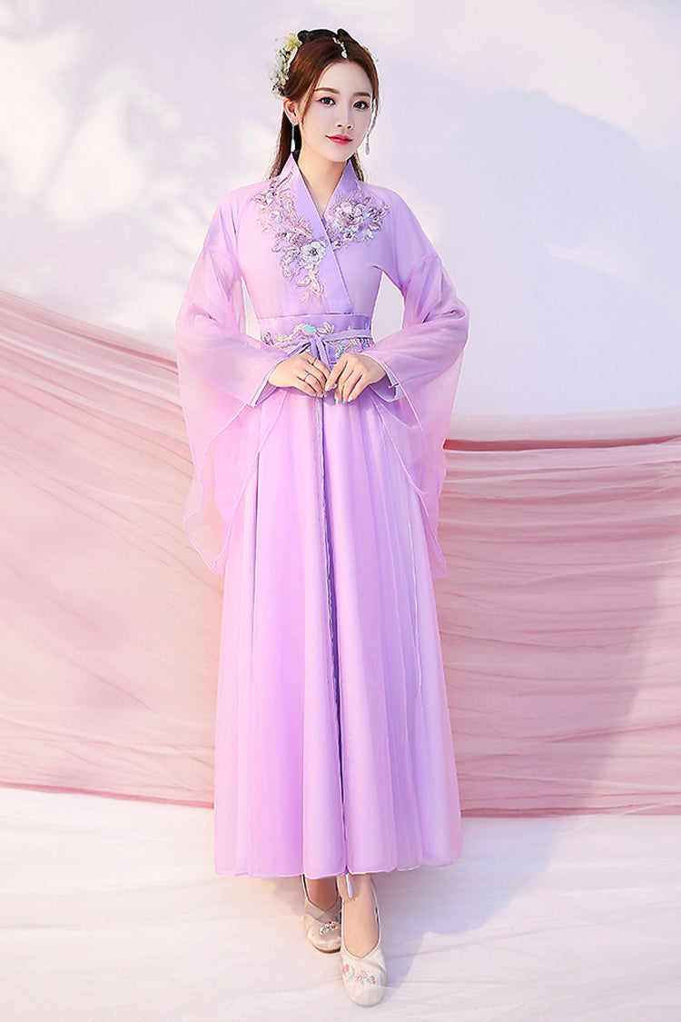Sweet Lolita Dress - Chinese Ancient Style Fairy, 6 Colors, Chinese-Inspired Style - XS Purple / S Purple / M Purple option