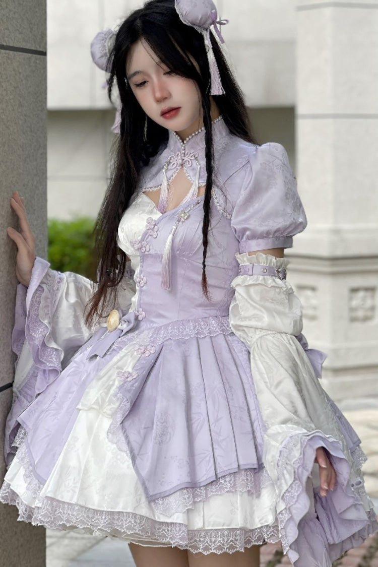 Sweet Lolita Dress - Chinese Style, 4 Colors, Chinese-Inspired Style, Bow Detail - additional product view 6