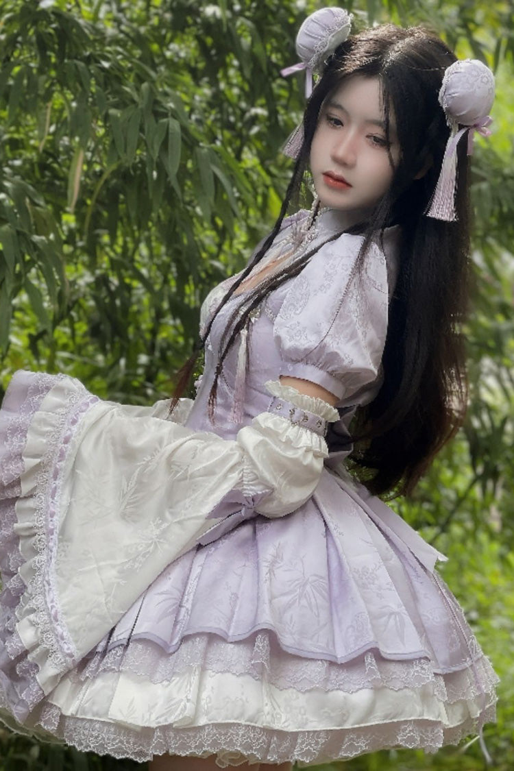 Sweet Lolita Dress - Chinese Style, 4 Colors, Chinese-Inspired Style, Bow Detail - additional product view 7