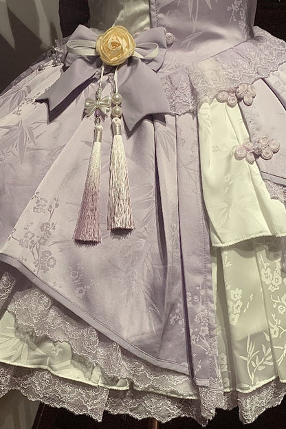 Sweet Lolita Dress - Chinese Style, 4 Colors, Chinese-Inspired Style, Bow Detail - additional product view 9
