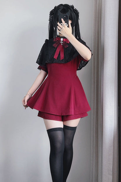 Sweet Lolita Dress - Choir Fake Collar, 2 Colors, Lace Trim - Lolita Coordinate Dress - additional product view 2