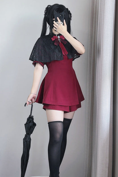 Sweet Lolita Dress - Choir Fake Collar, 2 Colors, Lace Trim - Lolita Coordinate Dress - additional product view 3