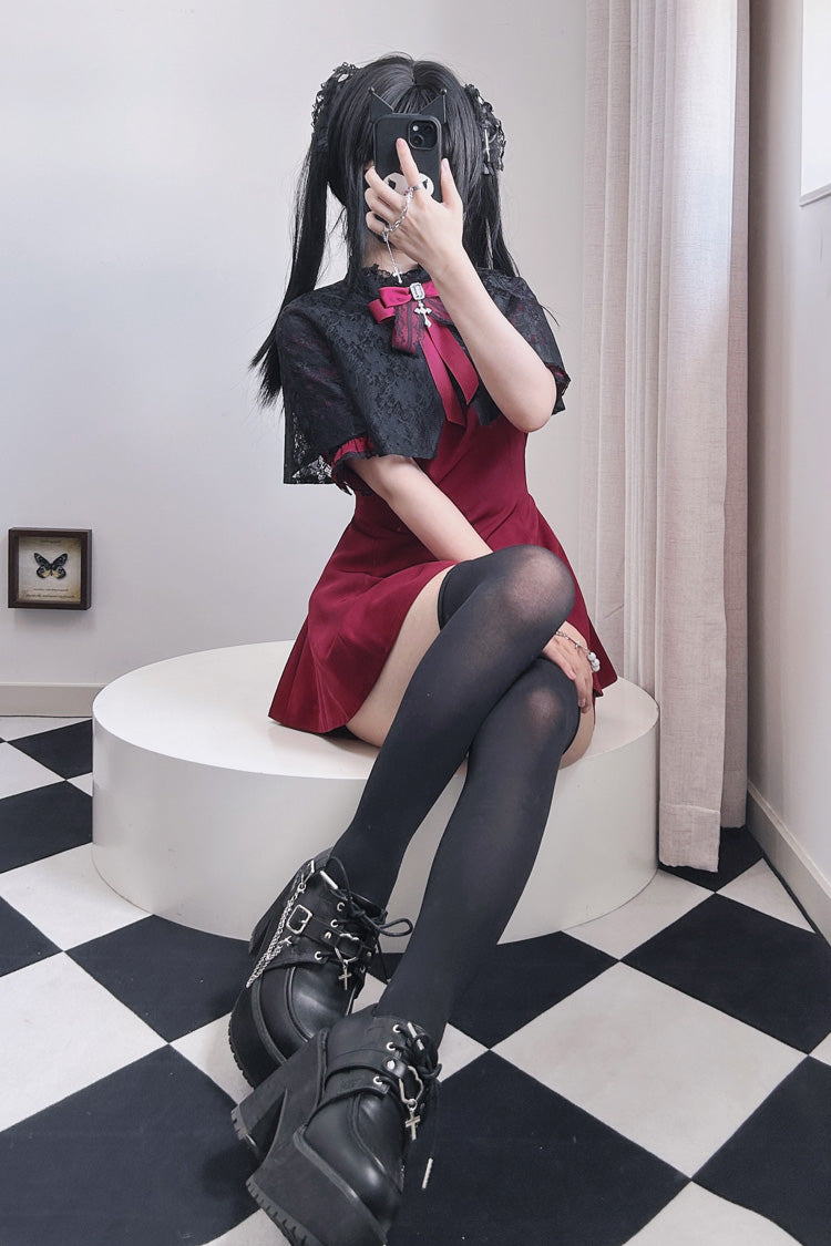 Sweet Lolita Dress - Choir Fake Collar, 2 Colors, Lace Trim - Lolita Coordinate Dress - additional product view 5