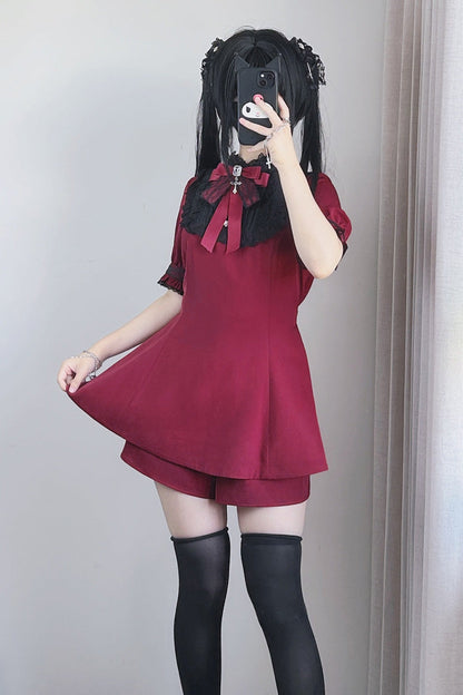 Sweet Lolita Dress - Choir Fake Collar, 2 Colors, Lace Trim - Lolita Coordinate Dress - main product image