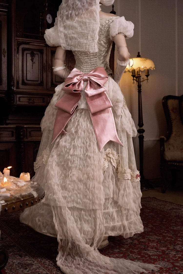 Sweet Lolita Dress - Cupid’s Poetry Box, Brown, Puff Sleeves, Embroidered, Gothic Style - additional product view 10