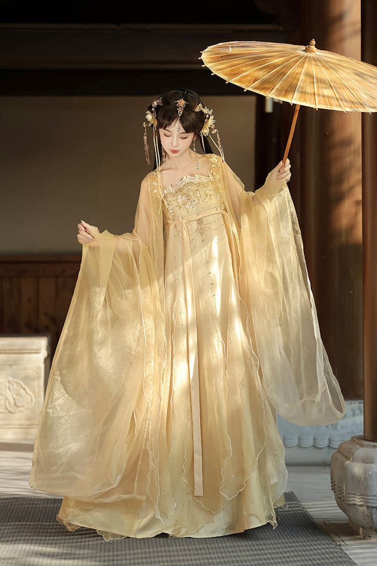 Sweet Lolita Dress - Dancing, Yellow, High Waist, Women's Style, Classic Style - additional product view 3