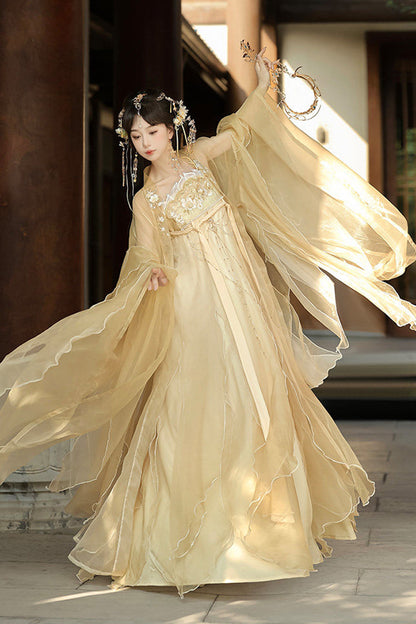 Sweet Lolita Dress - Dancing, Yellow, High Waist, Women's Style, Classic Style - additional product view 4