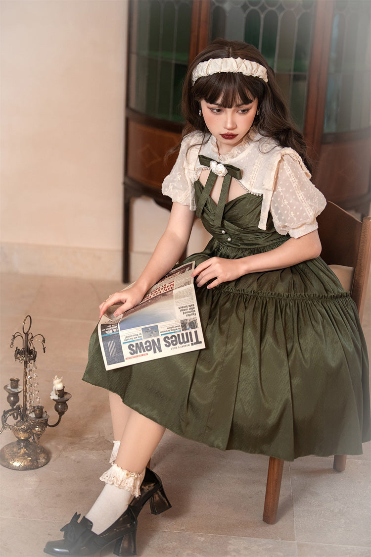 Sweet Lolita Dress - Dark Green Noble, Green, Classic Style - Lolita Coordinate Dress - additional product view 2