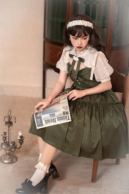 Sweet Lolita Dress - Dark Green Noble, Green, Classic Style - Lolita Coordinate Dress - additional product view 2