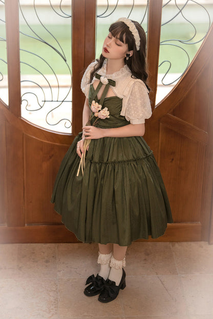 Sweet Lolita Dress - Dark Green Noble, Green, Classic Style - Lolita Coordinate Dress - additional product view 4