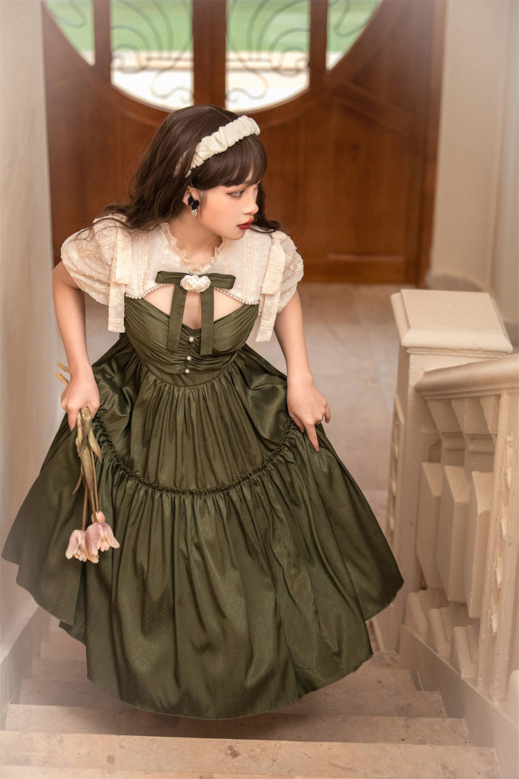 Sweet Lolita Dress - Dark Green Noble, Green, Classic Style - Lolita Coordinate Dress - additional product view 5