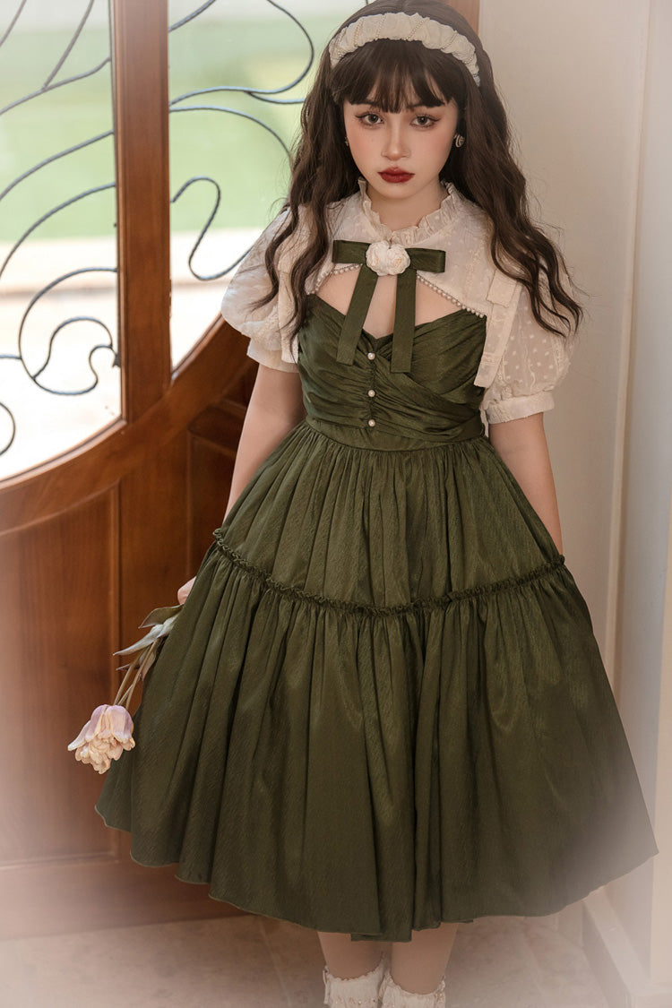 Sweet Lolita Dress - Dark Green Noble, Green, Classic Style - Lolita Coordinate Dress - additional product view 6