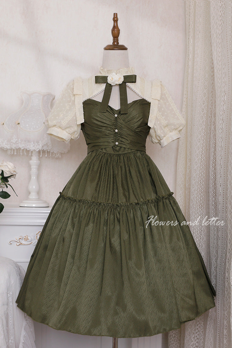 Sweet Lolita Dress - Dark Green Noble, Green, Classic Style - Lolita Coordinate Dress - additional product view 9