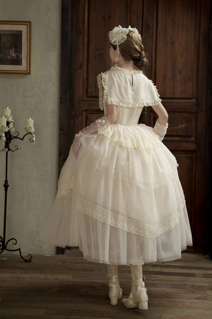 Sweet Lolita Dress - Dream By The Pillow, White, Lace Trim, Ruffled, Layered - additional product view 10