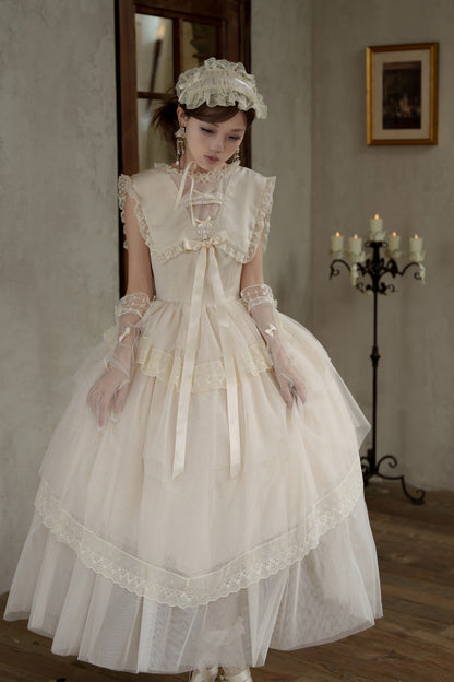 Sweet Lolita Dress - Dream By The Pillow, White, Lace Trim, Ruffled, Layered - additional product view 12