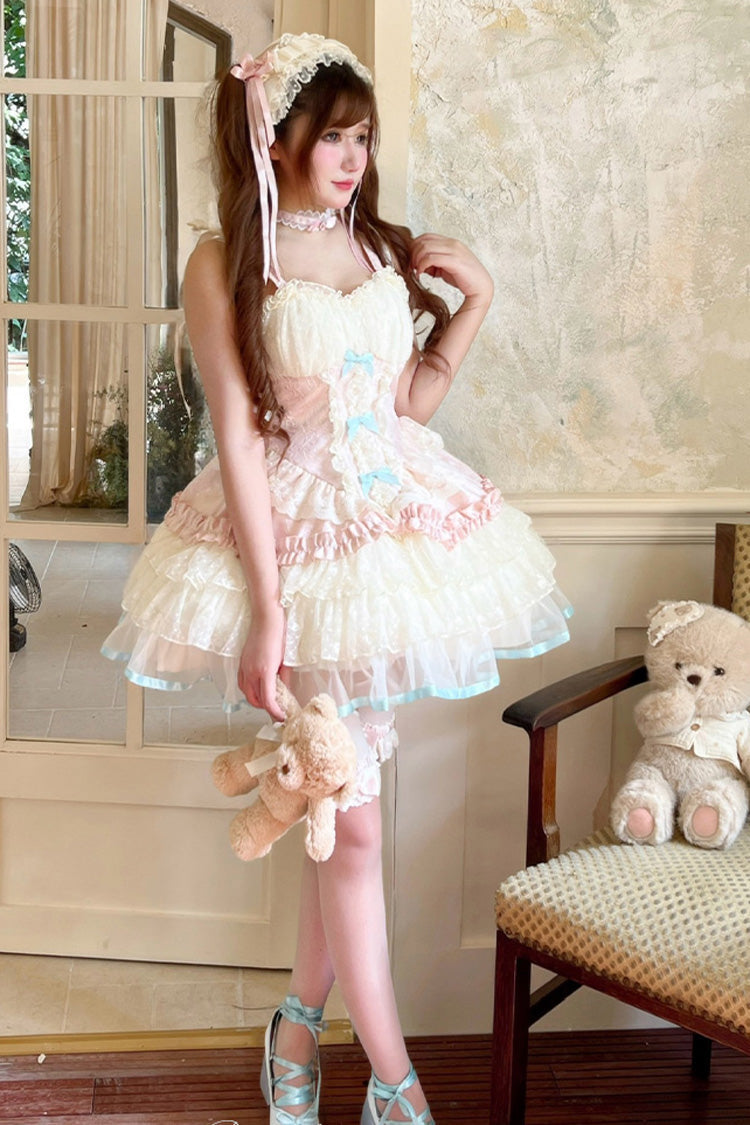 Sweet Lolita Dress - Dream Girl, Pink, Layered, Ballet-Inspired Style, Bow Detail - additional product view 10