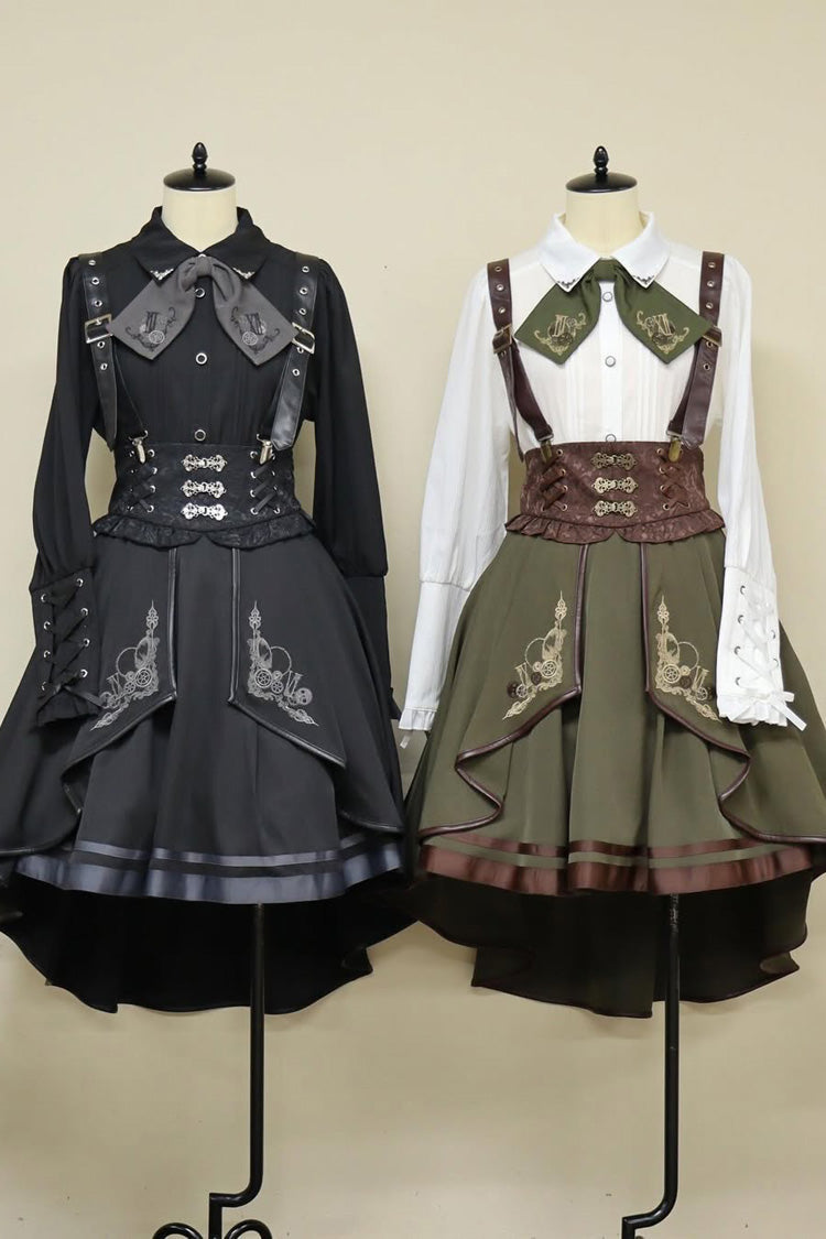 Sweet Lolita Dress - Embroidery Cardigan Bowknot, 2 Colors, Embroidered, Punk Style - main product image