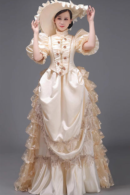 Sweet Lolita Dress - European Style, 3 Colors, Victorian Style, Ruffled, Long Sleeves - additional product view 4