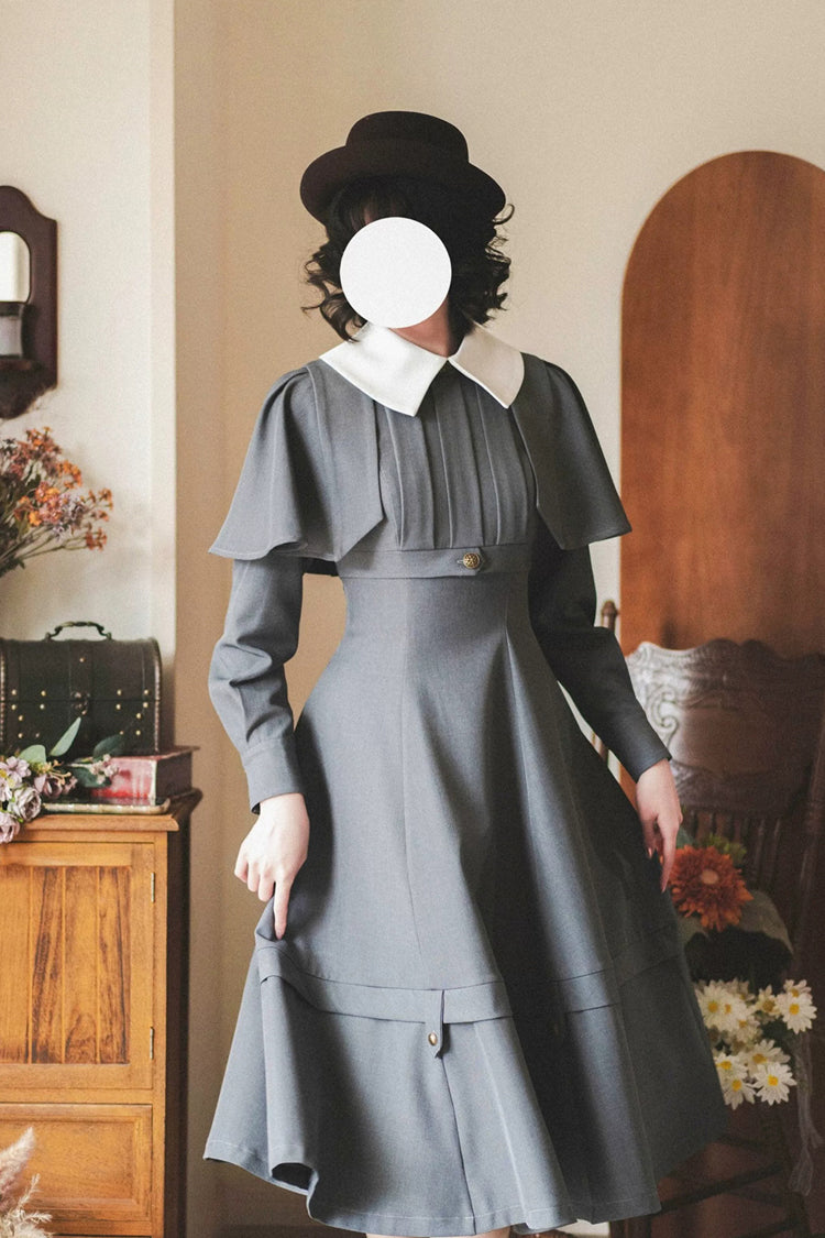 Sweet Lolita Dress - Forest Antique Trunk, Gray, Long Sleeves, Classic Style - additional product view 4