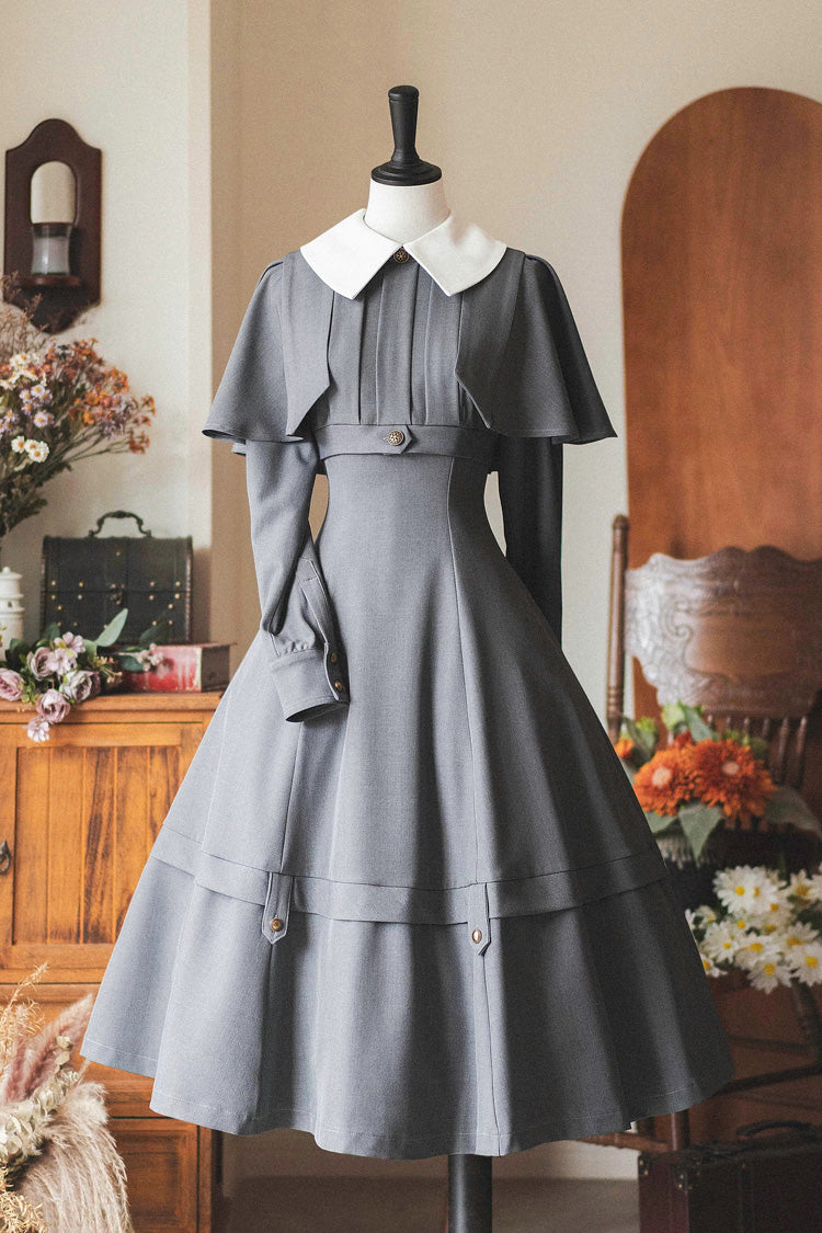 Sweet Lolita Dress - Forest Antique Trunk, Gray, Long Sleeves, Classic Style - main product image