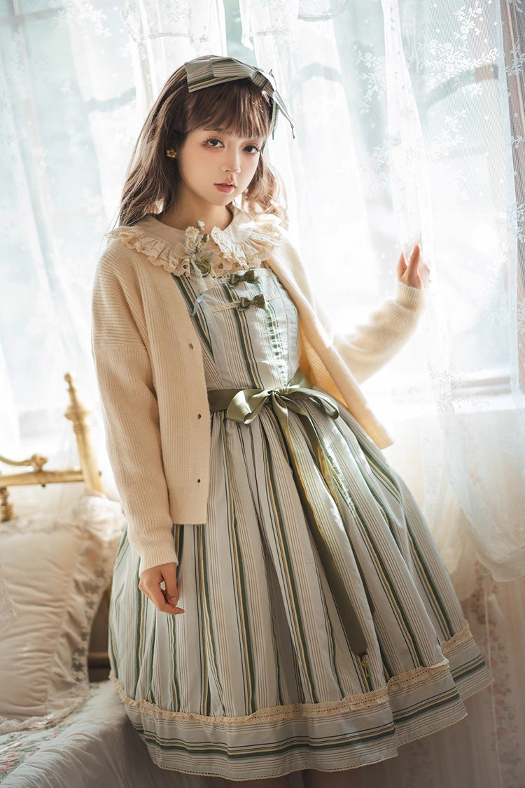 Sweet Lolita Dress - Forest Atlas Striped Print, 3 Colors, Striped, Printed, Punk Style - additional product view 11