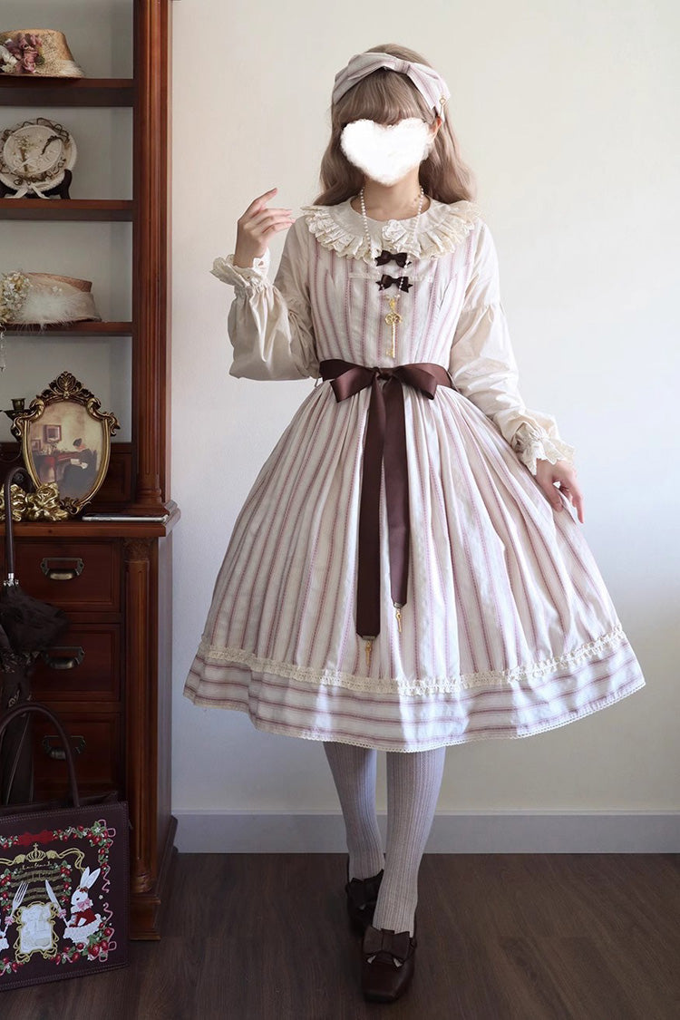 Sweet Lolita Dress - Forest Atlas Striped Print, 3 Colors, Striped, Printed, Punk Style - additional product view 12