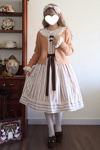 Sweet Lolita Dress - Forest Atlas Striped Print, 3 Colors, Striped, Printed, Punk Style - additional product view 14