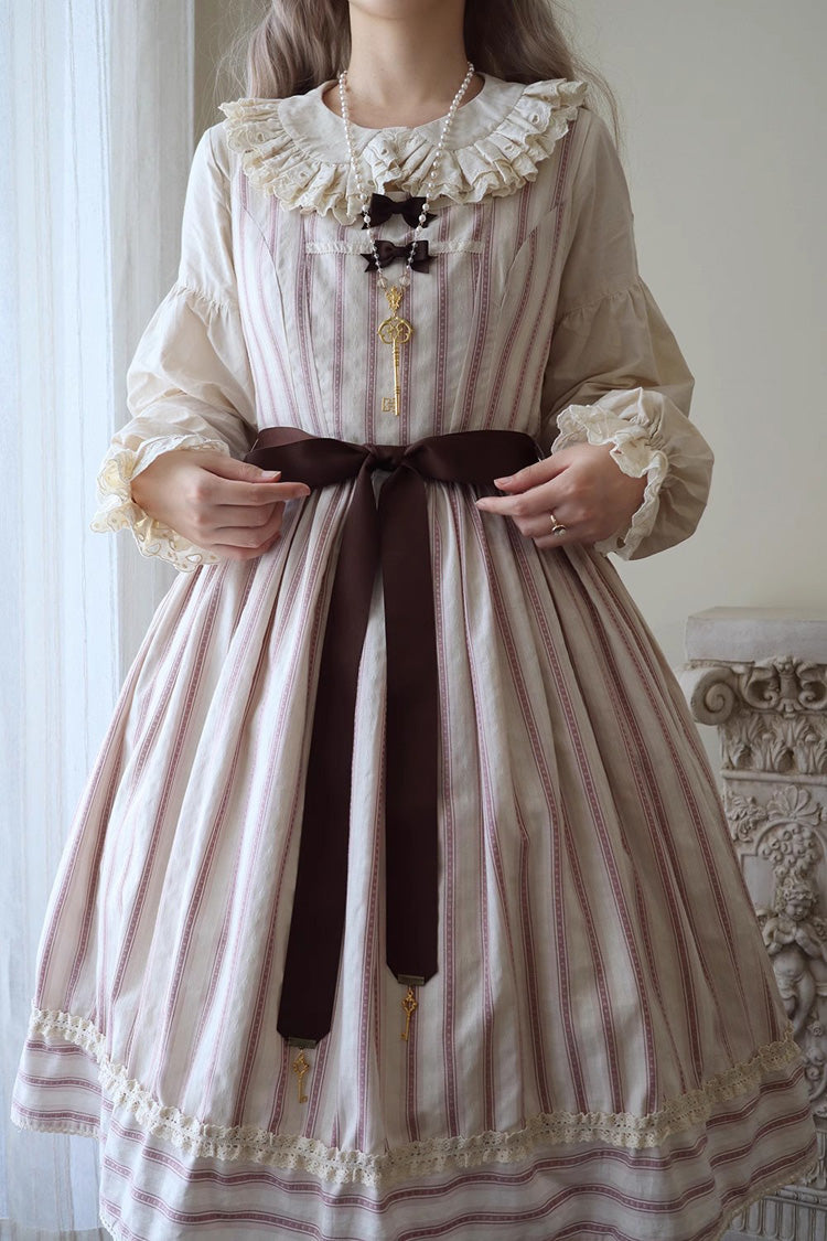 Sweet Lolita Dress - Forest Atlas Striped Print, 3 Colors, Striped, Printed, Punk Style - additional product view 15