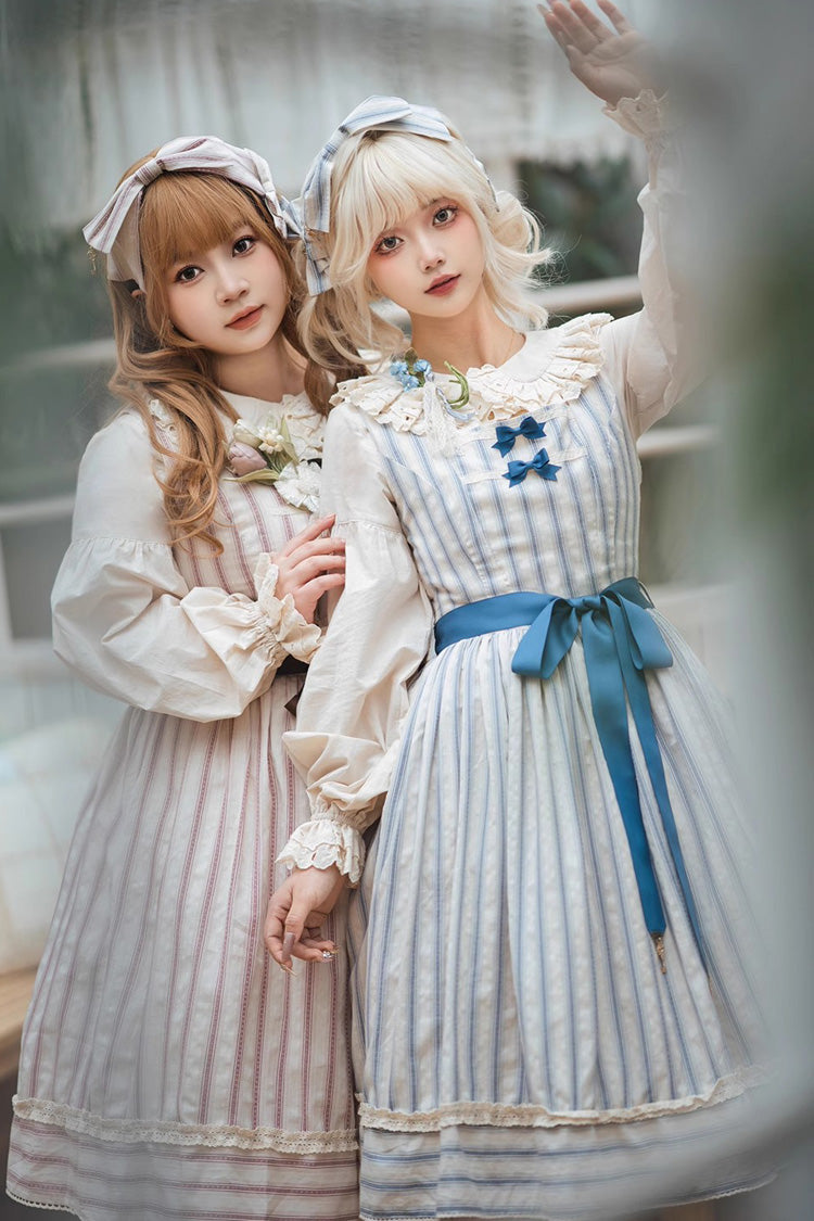 Sweet Lolita Dress - Forest Atlas Striped Print, 3 Colors, Striped, Printed, Punk Style - additional product view 16