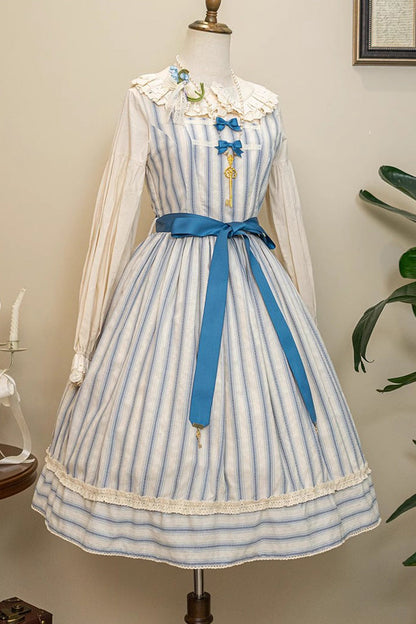 Sweet Lolita Dress - Forest Atlas Striped Print, 3 Colors, Striped, Printed, Punk Style - additional product view 20
