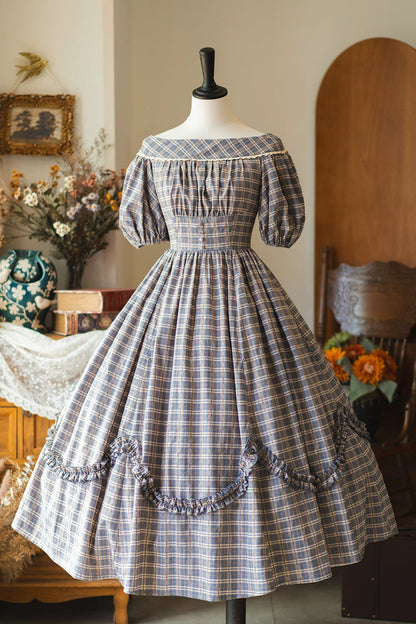 Sweet Lolita Dress - Forest Picnic, 2 Colors, Classic Style, Ruffled, Printed - additional product view 2