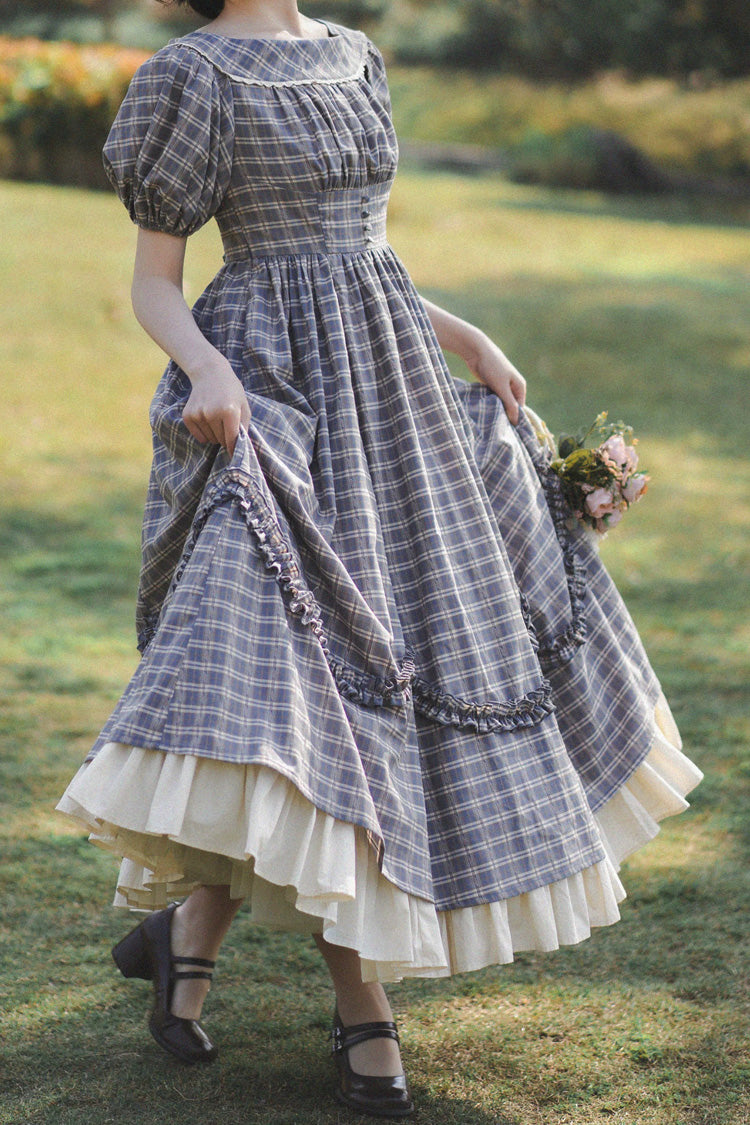 Sweet Lolita Dress - Forest Picnic, 2 Colors, Classic Style, Ruffled, Printed - additional product view 3