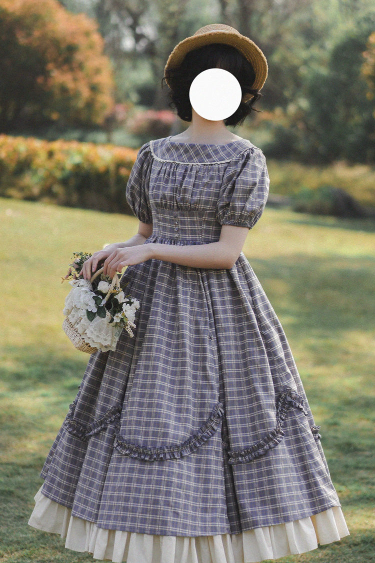 Sweet Lolita Dress - Forest Picnic, 2 Colors, Classic Style, Ruffled, Printed - additional product view 4