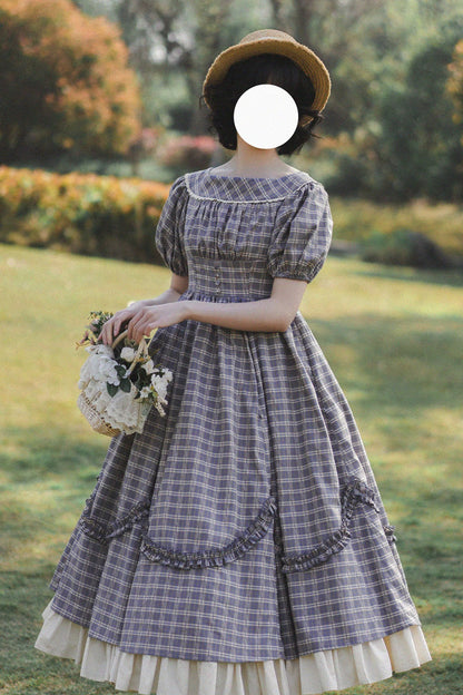 Sweet Lolita Dress - Forest Picnic, 2 Colors, Classic Style, Ruffled, Printed - additional product view 4