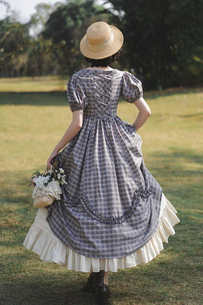 Sweet Lolita Dress - Forest Picnic, 2 Colors, Classic Style, Ruffled, Printed - additional product view 6