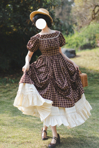 Sweet Lolita Dress - Forest Picnic, Red, Printed, Classic Style, Ruffled - additional product view 2