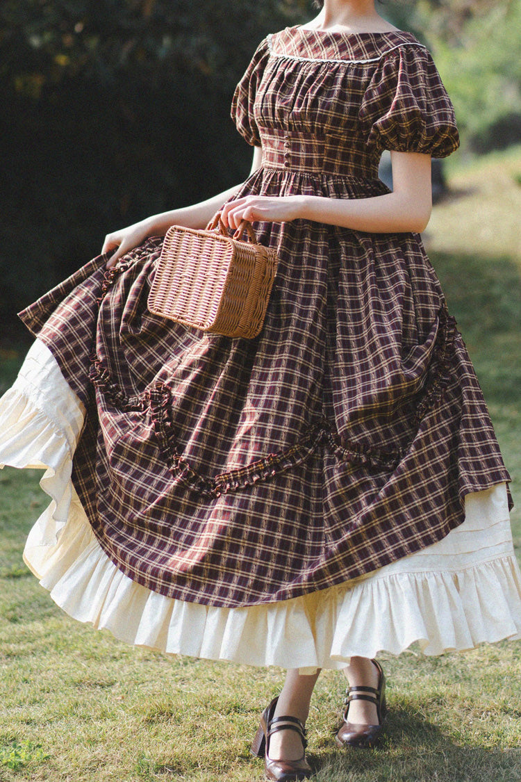 Sweet Lolita Dress - Forest Picnic, Red, Printed, Classic Style, Ruffled - additional product view 4