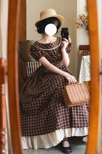 Sweet Lolita Dress - Forest Picnic, Red, Printed, Classic Style, Ruffled - additional product view 8